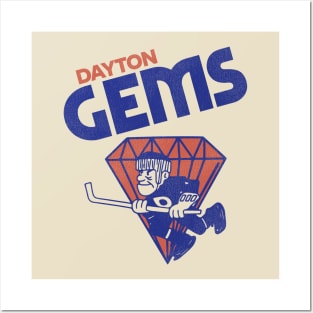 Defunct Dayton Gems Hockey Posters and Art